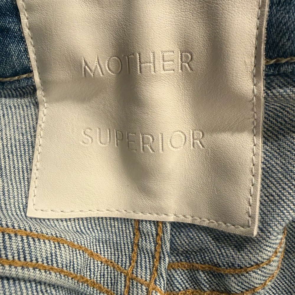MOTHER OF Superior The Tomcat High-Rise Straight-Leg Jeans Distressed Light Wash - Picture 2 of 8